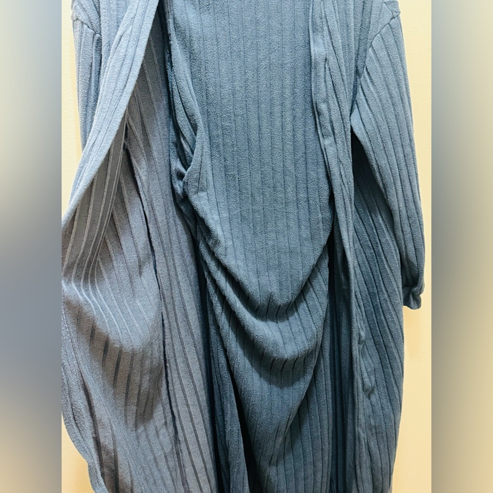 2 Pc Shein Ezwear Solid Ruched Split Thigh Ribbed… - image 3